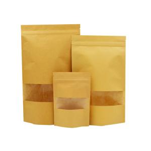 Wholesale Customized Standing Plain Kraft Paper PE Food Pouch from china suppliers