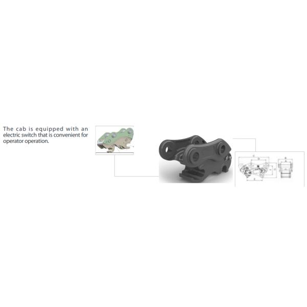 Durable Excavator Quick Hitch Coupler , Mini Excavator Quick Attach