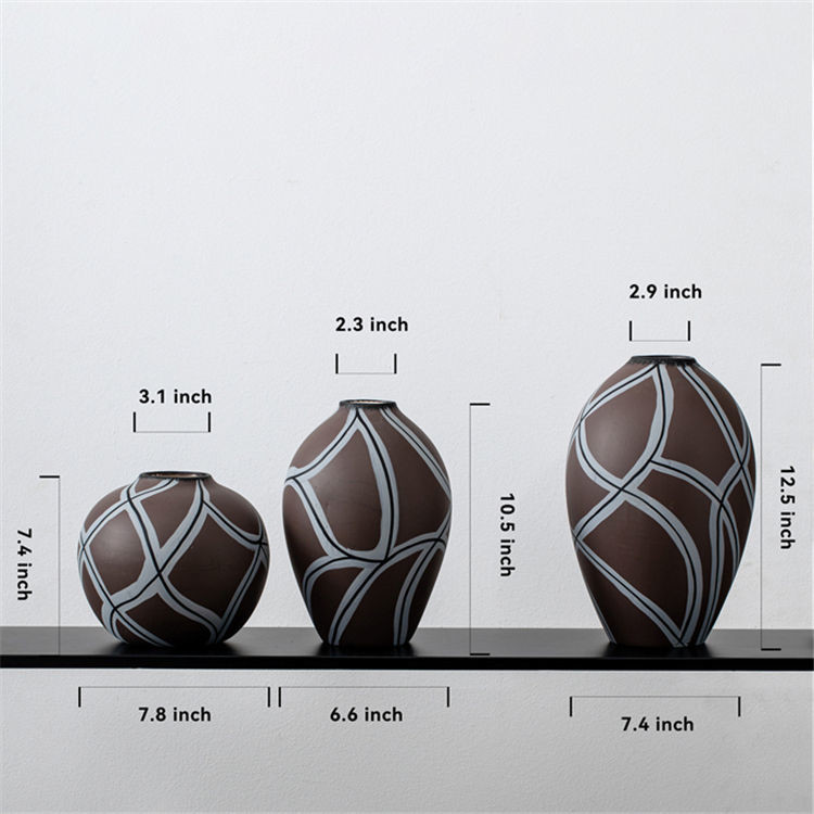 Minimalist Handmade Art Vase Office Living Room Decor Ceramic Flower Vases For Home Decor