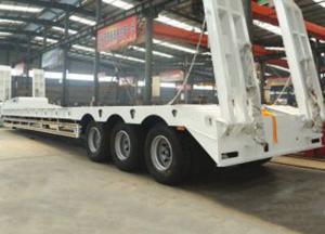 Wholesale Jost E100 3 Axles Gooseneck Lowboy/Low Bed/Lowbed Utility Heavy Truck Tractor Semi Trailer from china suppliers