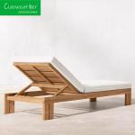 Waterproof Cushion Wood Sun Lounger for Hotel Outdoor Furniture in Garden