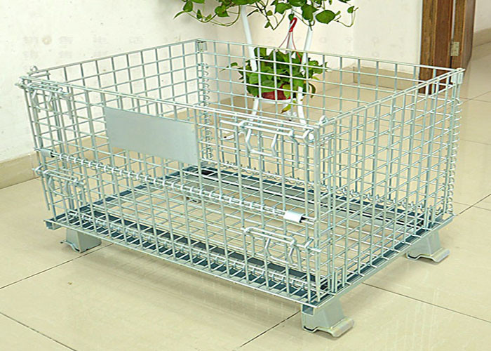 1200Kgs Metal Mesh Container , L1000mm Wire Container Storage Cages