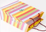 Multi Colors Printed Paper Shopping Bags Customized Logo For Gift Packing