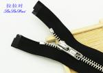 Open End / Close End Antique Silver Zipper For Handbags , Ykk Type 28 Inch Metal