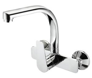 Wholesale 360° Moveable Brass Kitchen Mixer Faucet Two Hole Wall Mounted from china suppliers