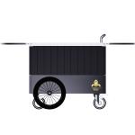 black Mobile Teppanyaki Grill Durable for over 20 years Food grade board Hibachi