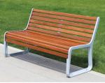 Outdoor Furniture Composite Wood Long Bench Seat Public Park Garden Patio Bench