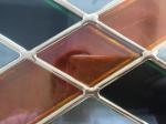 62''X31'' Frosting Designs On Decorative Leaded Glass Brass Caming 25.4mm IGCC