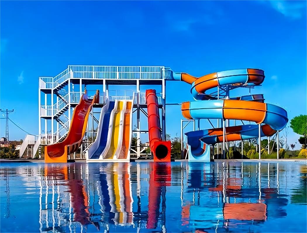 ODM Adult Outdoor Playground Equipment Pool Tube Water Slides Above Ground
