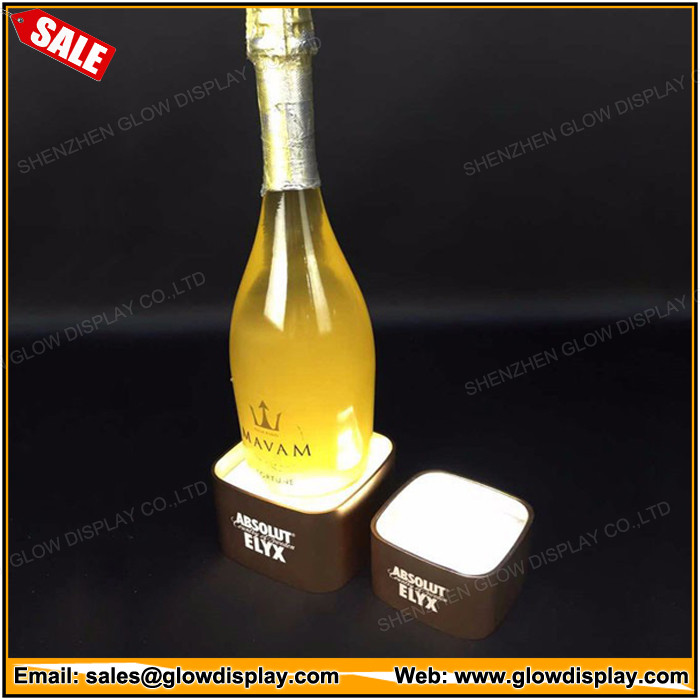 Absolut Elyx Bottle Glorifier Holder Golden LED Base Lighted Sign Display Stand
