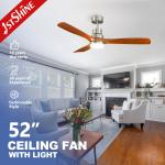 Indoor Decorative Wooden Blades Ceiling Fan for Restaurant 1stshine CCC/CE/ROHS