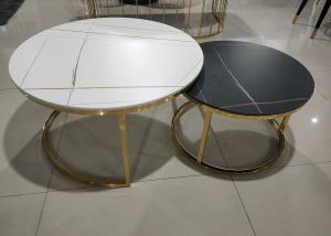 Wholesale Gilt 80cm 43cm Round Wrought Iron Coffee Table from china suppliers