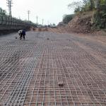Wall Retaining Steel Plastic Geogrid Composite High Tension Direction