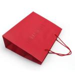 4C 6C Offset Printing Garment Paper Bags Dazzling Red Paper Gift Bags With