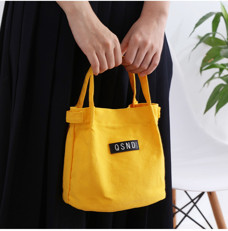 Custom Logo Cotton Canvas Fashion Office Adult Lunch Bag with Handle