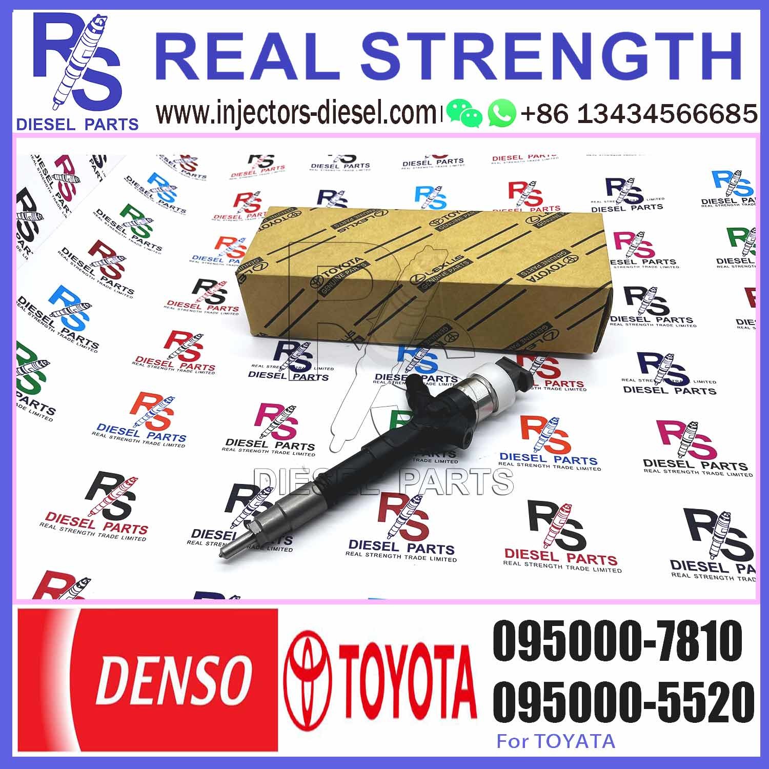 Diesel fuel Common Rail Injector Assembly 23670-30120 095000-7810 For Toyota Dyna