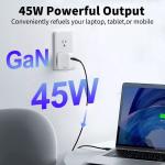 45W PPS 30W GaN USB C Wall Charger For IPhone 12 13 Pro Max MacBook Air