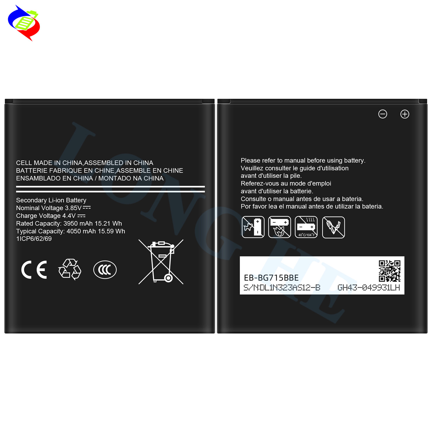 Mobile Phone Secondary Li-ion Battery EB-BG715BBE for SAM Galaxy Xcover Pro SM-G715 4050mAh 3.85V