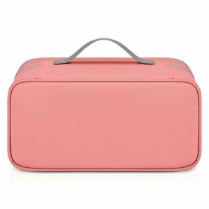 Wholesale Multi Function Travel Bra Organizer , Lingerie Storage Bags Coral Color from china suppliers