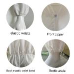 CE En14126 Protective Microporous Nonwoven Disposable Hooded Zipper Coveralls