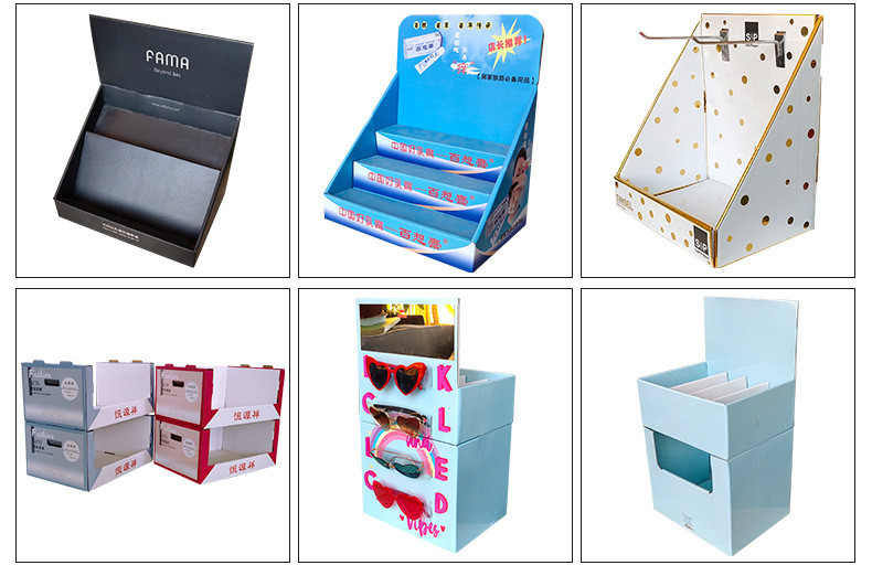 Custom Small Tabletop Cardboard Counter Display Store Display Stand Box