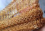 Chain Mail Weave Round Rings Metal Mesh Curtain Interior Design For Light