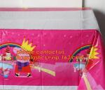 disposable plastic tablecover 108*180cm tablecloth/map for kids happy birthday