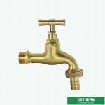 Original Brass Color Garden Tap Simple Design Brass Ball Bibcock Valve Brass Tap