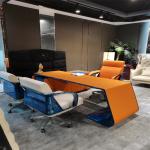Well Padded Office Table And Chair Combo Leather Boss Official Table And Chair