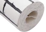 White Fake Brick Wall Covering / Removable PVC Vinyl Wallpaper Friction -