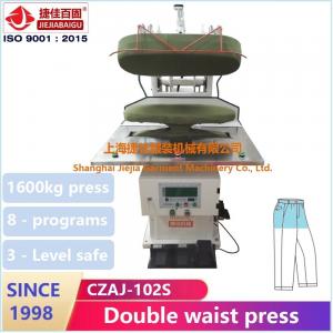 China Steam Ironing Trouser Pressing Machine LED PLC Control For Double Waist Steam Press on sale