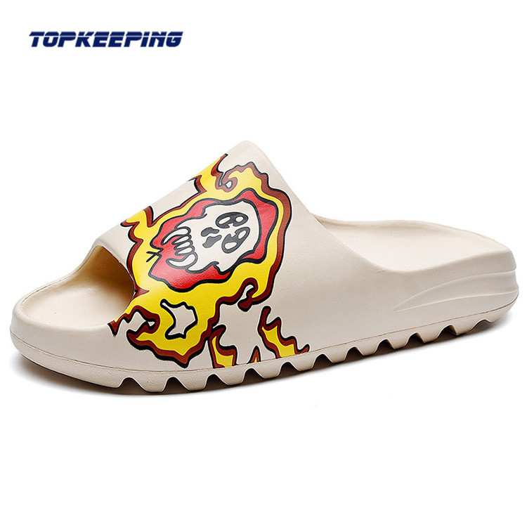 Custom Printed Summer Beach EVA Yezzy Slides For Men