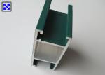 Small Size Green Powder Coated Aluminum Door Profiles For Outdoor Installation