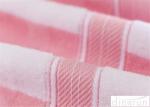 Durable Striped Bath Towels Red Color Environmentally Friendly