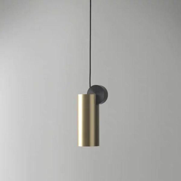 LED Black and Gold Indoor Lighting Adjustable Long Cord Staircase Brass Pendant Lamp