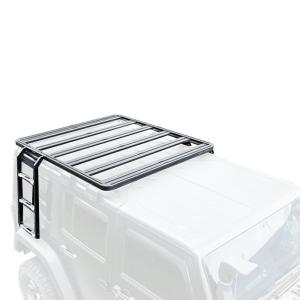 Wholesale High- Black Powerder Coated Car Roof Luggage Rack for Jeep Wrangler Jk Aluminium Alloy from china suppliers