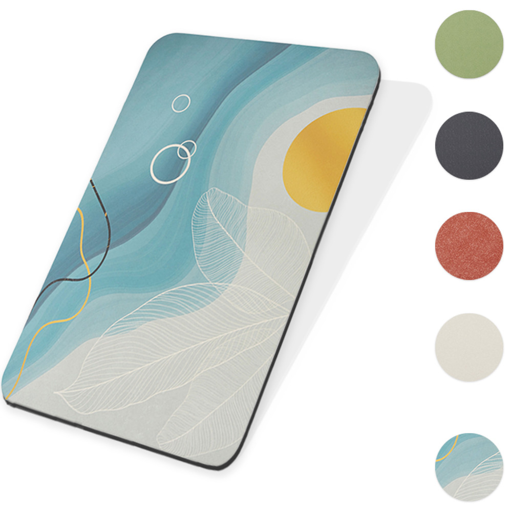 Rectangle Multicolor Printed Diatomaceous Earth Drying Mat