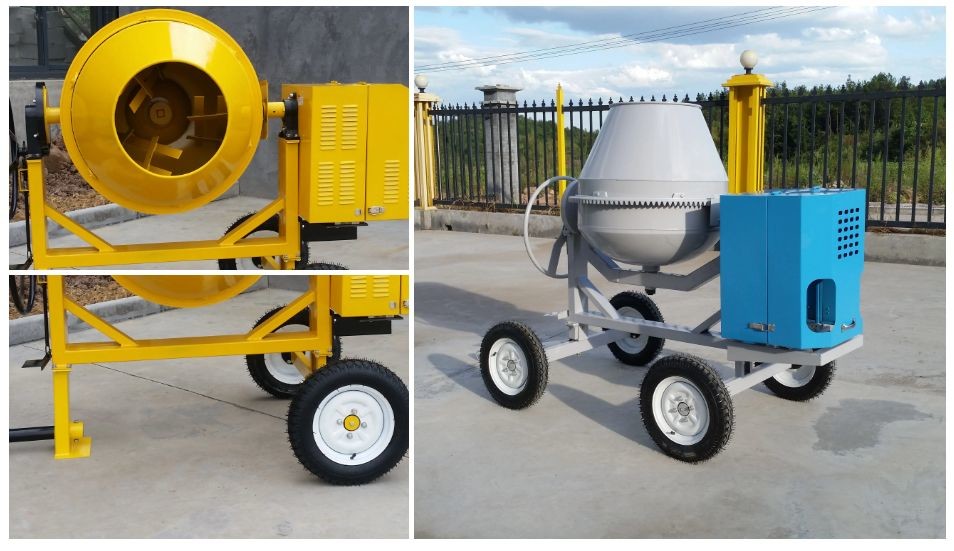 Mobile Electric Concrete Mixers Portable Cement Concrete Mixer Compact Structure
