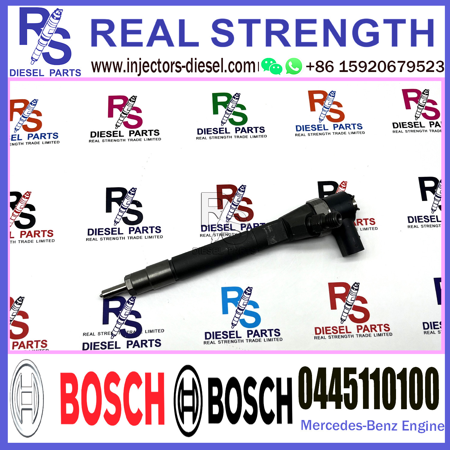Diesel Fuel Common Rail Injector 0445110100 0986435071 For Mercedes-Benz 2.2CDi/2.7CDi Engine