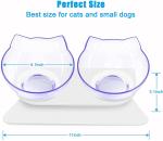 Elevated 15 Degree Tilted Raised Cat Bowls ABS Material