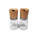 Food Grade Wooden 132mm 206g 170ml Rock Salt Grinder