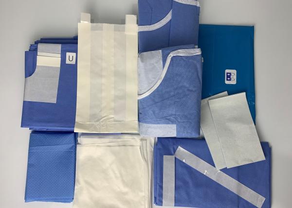 Obstetrics Laparoscopy Disposable Surgical Packs Blue Green color SPP PE