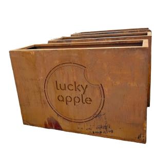 Wholesale Rectangular corten steel planter flower pot with OEM logo from china suppliers