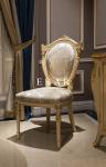 Luxury Solid Wood Carved Diner Retro Antique Upholstery Fabric Dining Chair 1