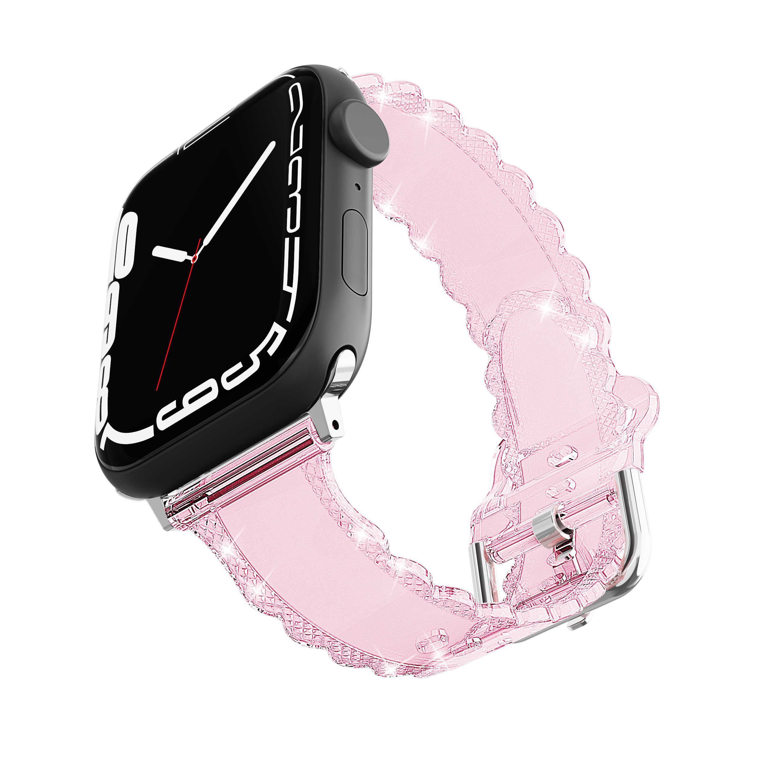 Popular Luxury Style for Apple Watch 45mm Clear Glitter Lace Diamond Replacement Band