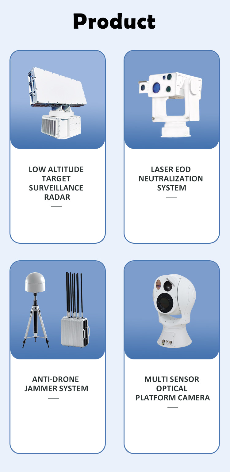 Full Band anti jammer drone Detection Radar uav