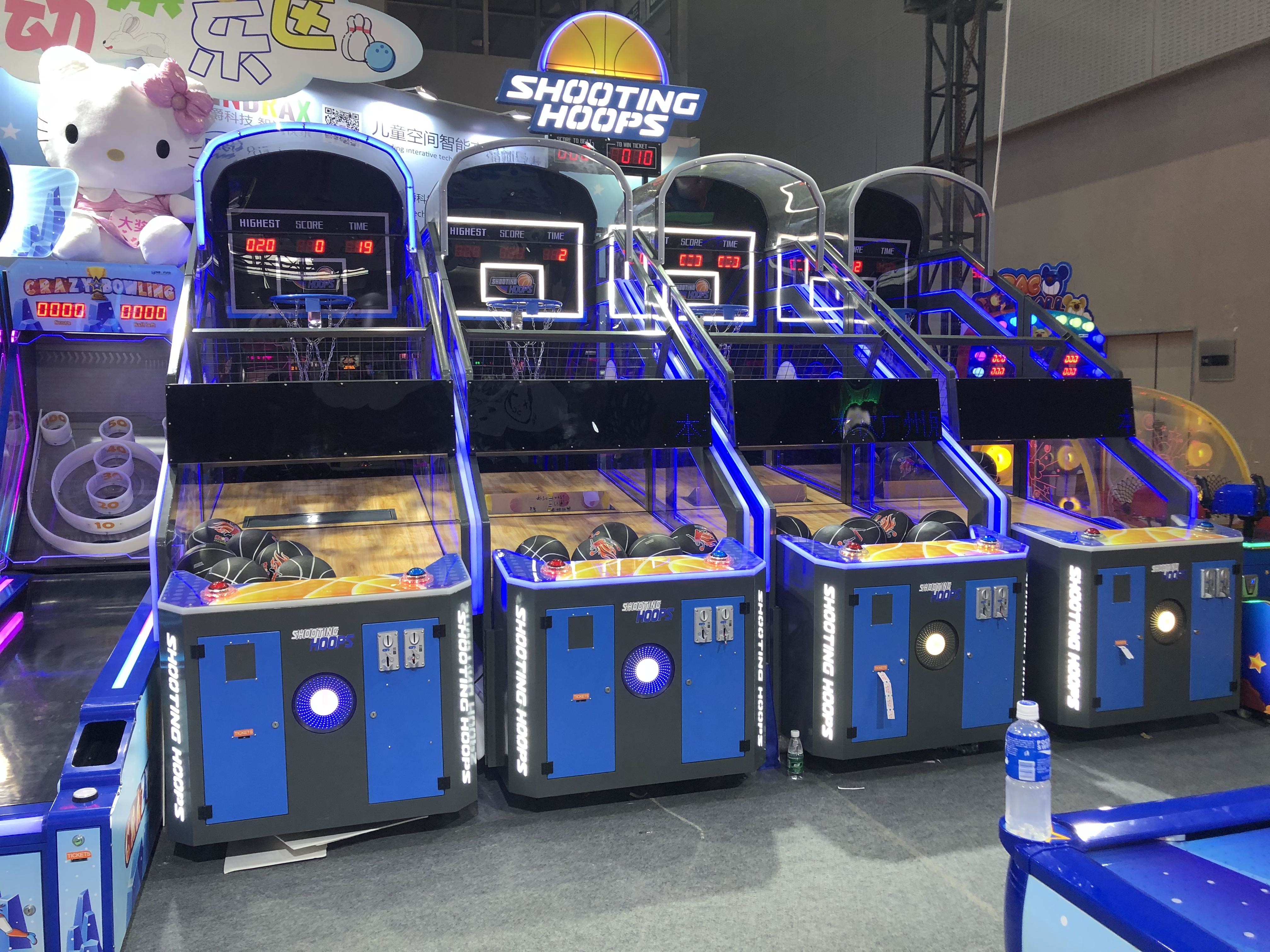 Coin Operated Street Basketball Arcade Machine For 3 Person English Version