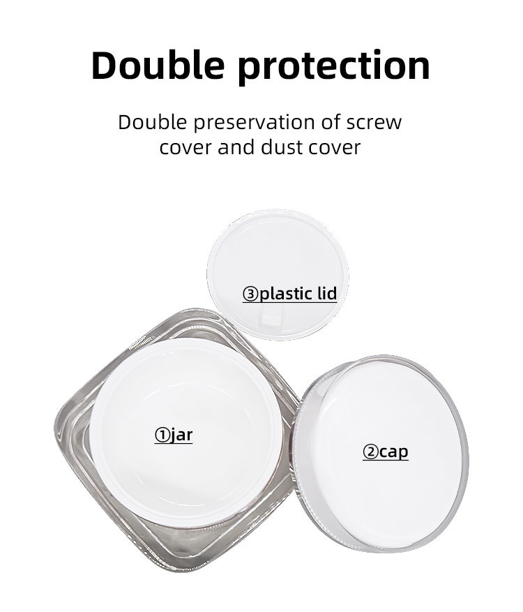 100g Customized Color and Customized Logo PMMA Acrylic Cream Jar Doble Wall Cosmetic Skincare Cream Jar UKC38