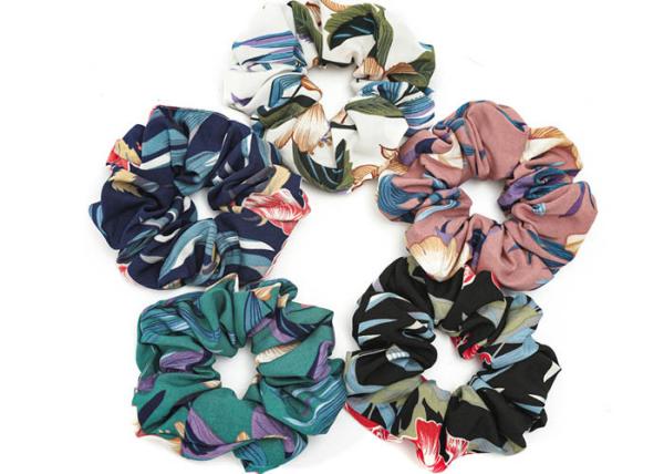 Summer big flower fabric art fat bowel scrunchie lady hair rope intestine