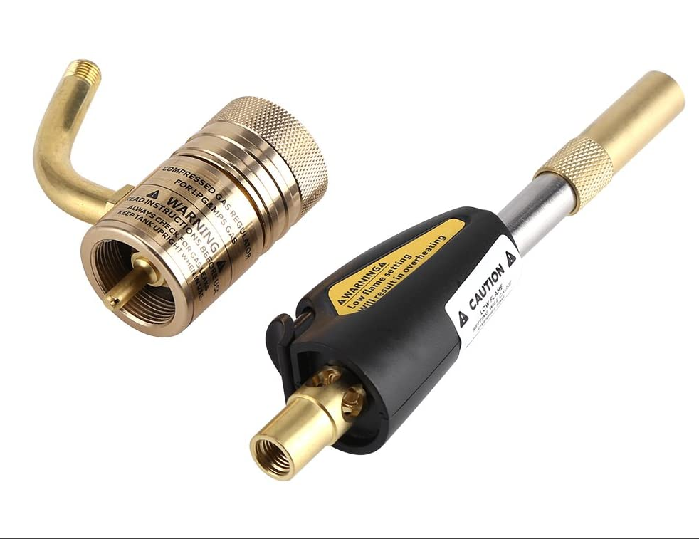 Self-Lighting Adjustable Swirl Flame Blow Torch for Gold Melting and Trigger Ignition